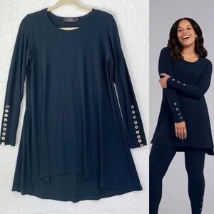 NWT Sympli Sympli Quest Tunic Ponte Knit Lagenlook Size 16